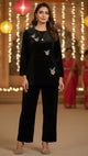 Black Velvet Embroidered Co-ord Set