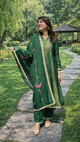 Green Kanjivaram Shimmer Tissue Kurta With Designer Dupatta
