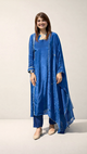 Royal Blue Silk Suit Set