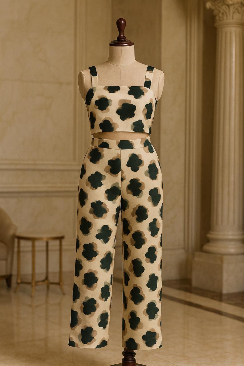 Sands of Style-Printed Crop & Pant Set