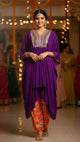 Purple Kaftan With Designed Pant