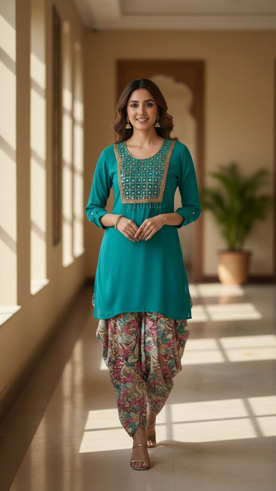 Kurta With Dhoti Pant