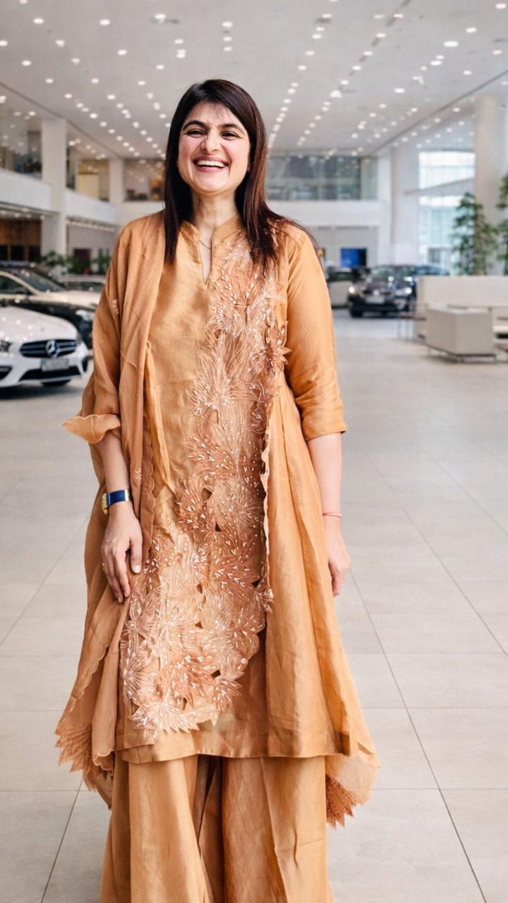 Light golden Designer Three Piece Suites