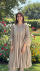 Beige Colour Mul Chanderi Suit Set