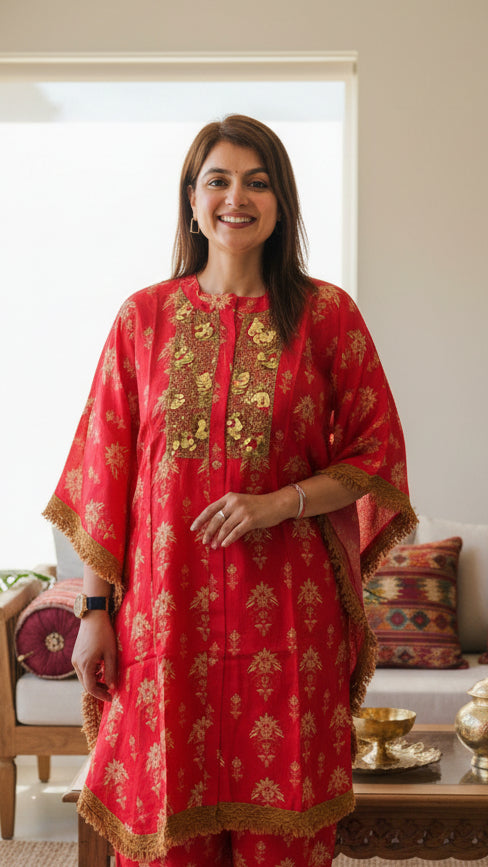Rani Pink Kaftan Set