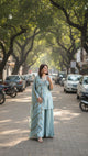 Powder Blue Party Wear Suit Set