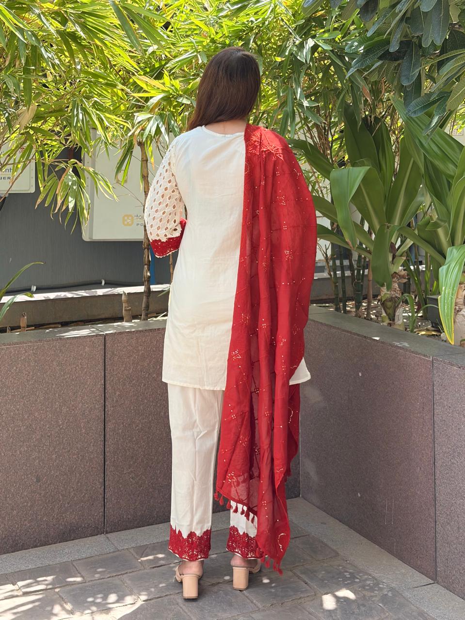 ivory Lace Elegance Suit Set