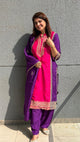 Rani Pink & Royal Purple Suit Set