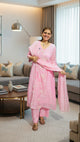 Meher Pink Floral Suit Set