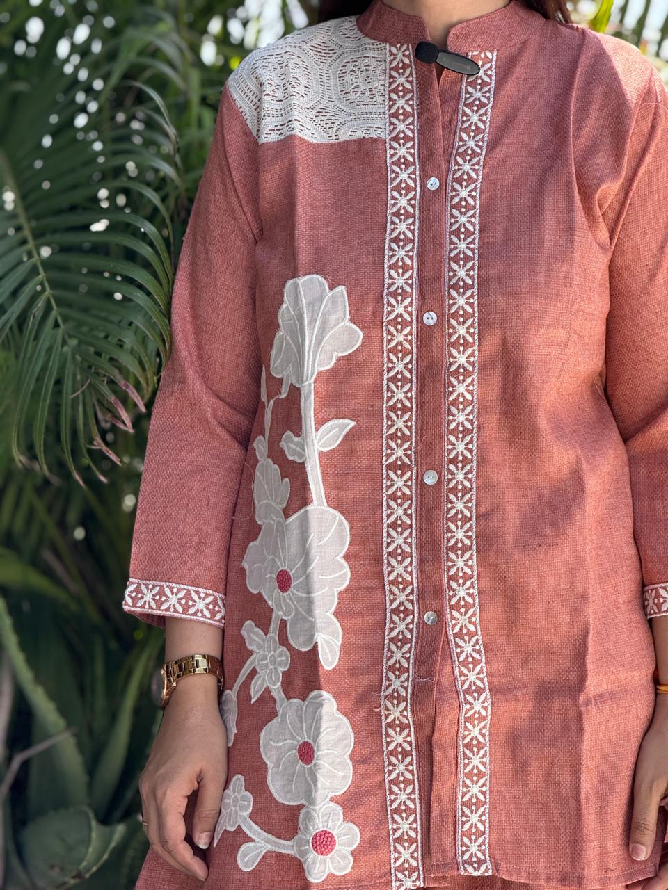 Jute Embroidered Co-ord Set