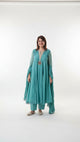 Green Pure Mul Chanderi Suit