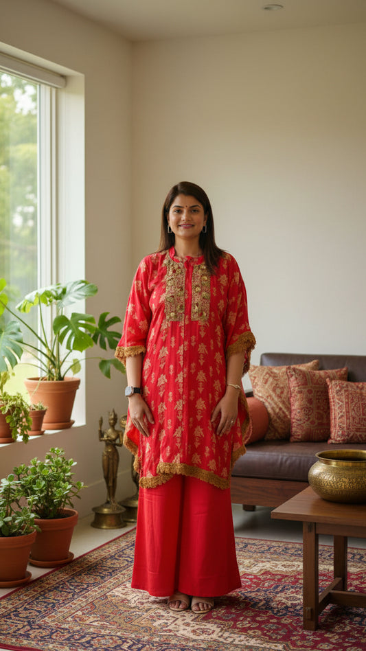 Rani Pink Kaftan Set