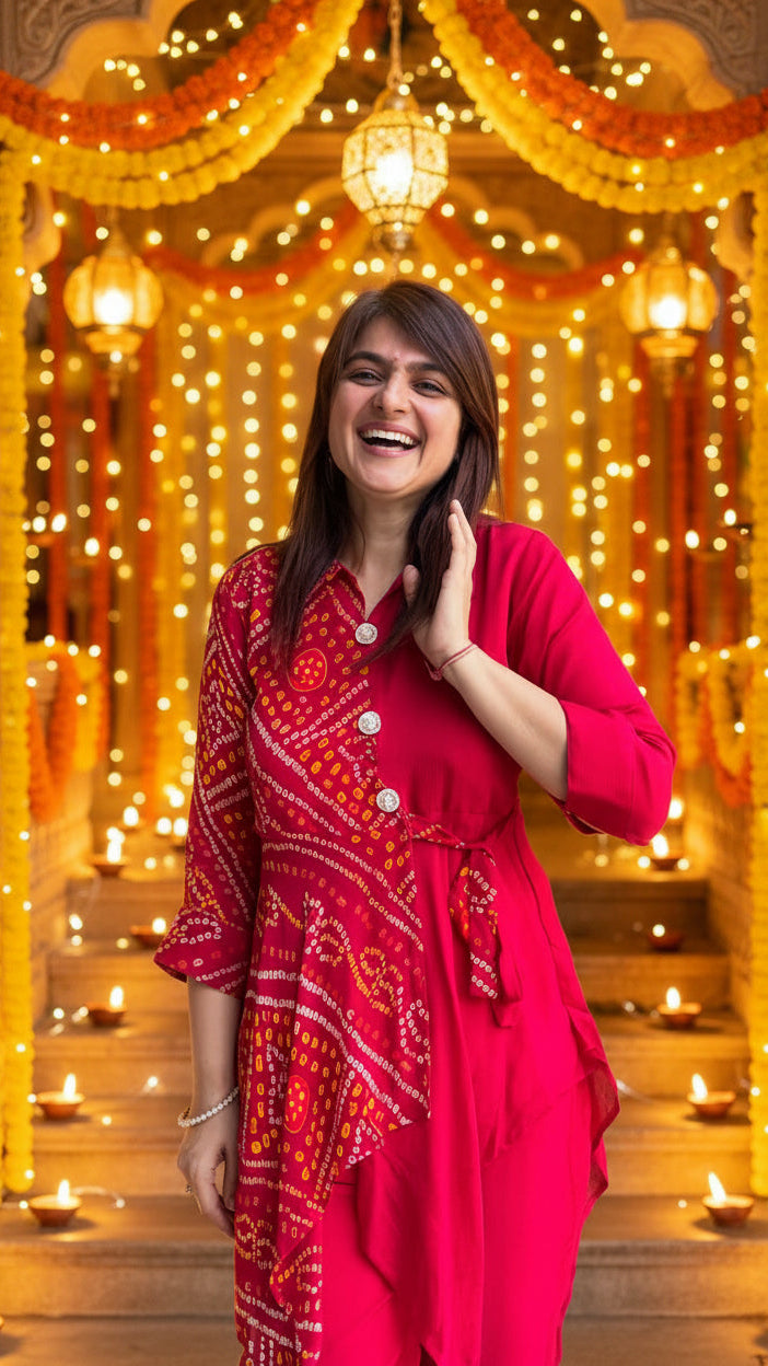 Bhandhani Co-ord Set