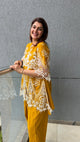 Mustered Yellow Short Kurti Set