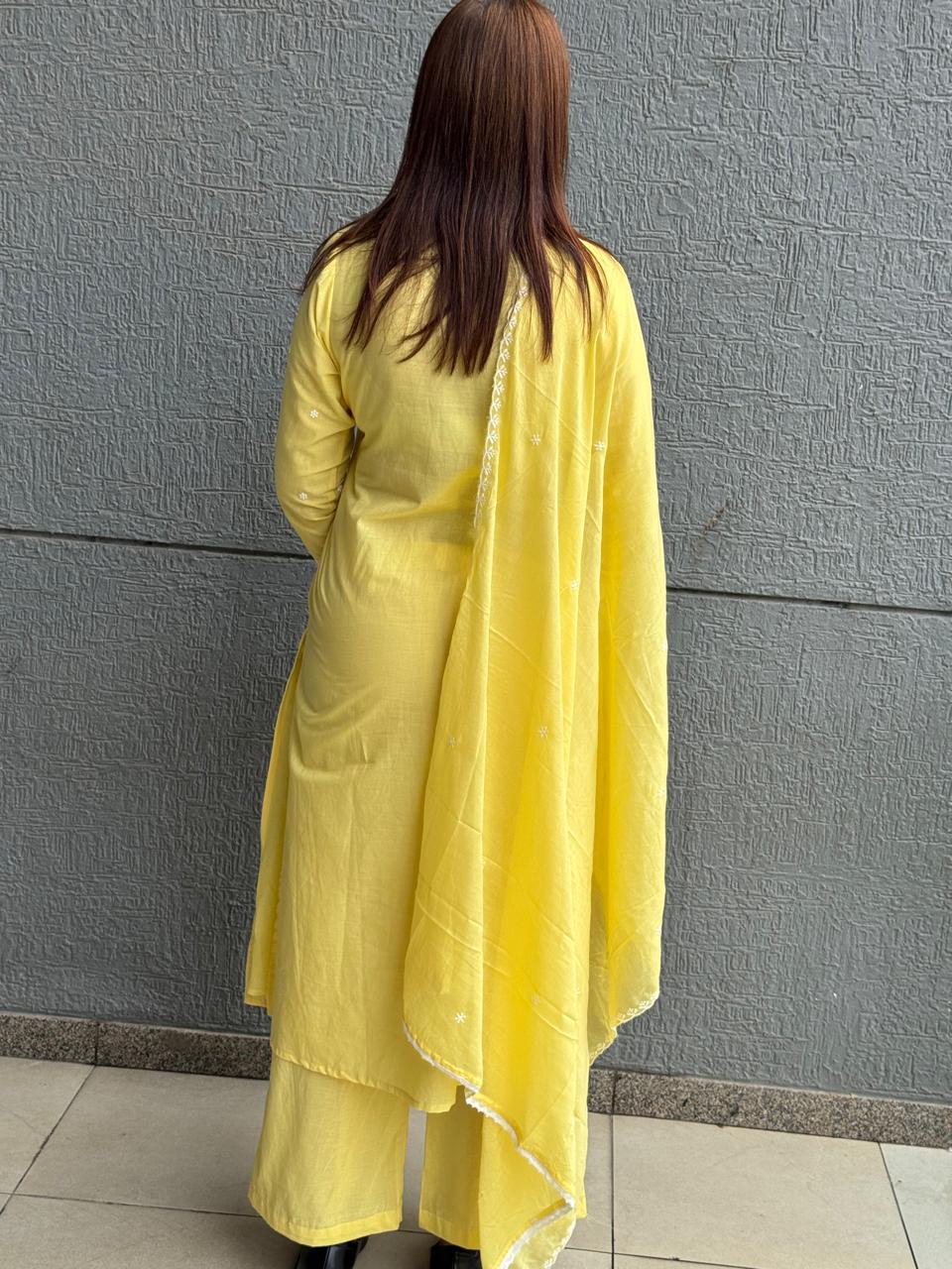 Yellow Lakhnavi Suit Set
