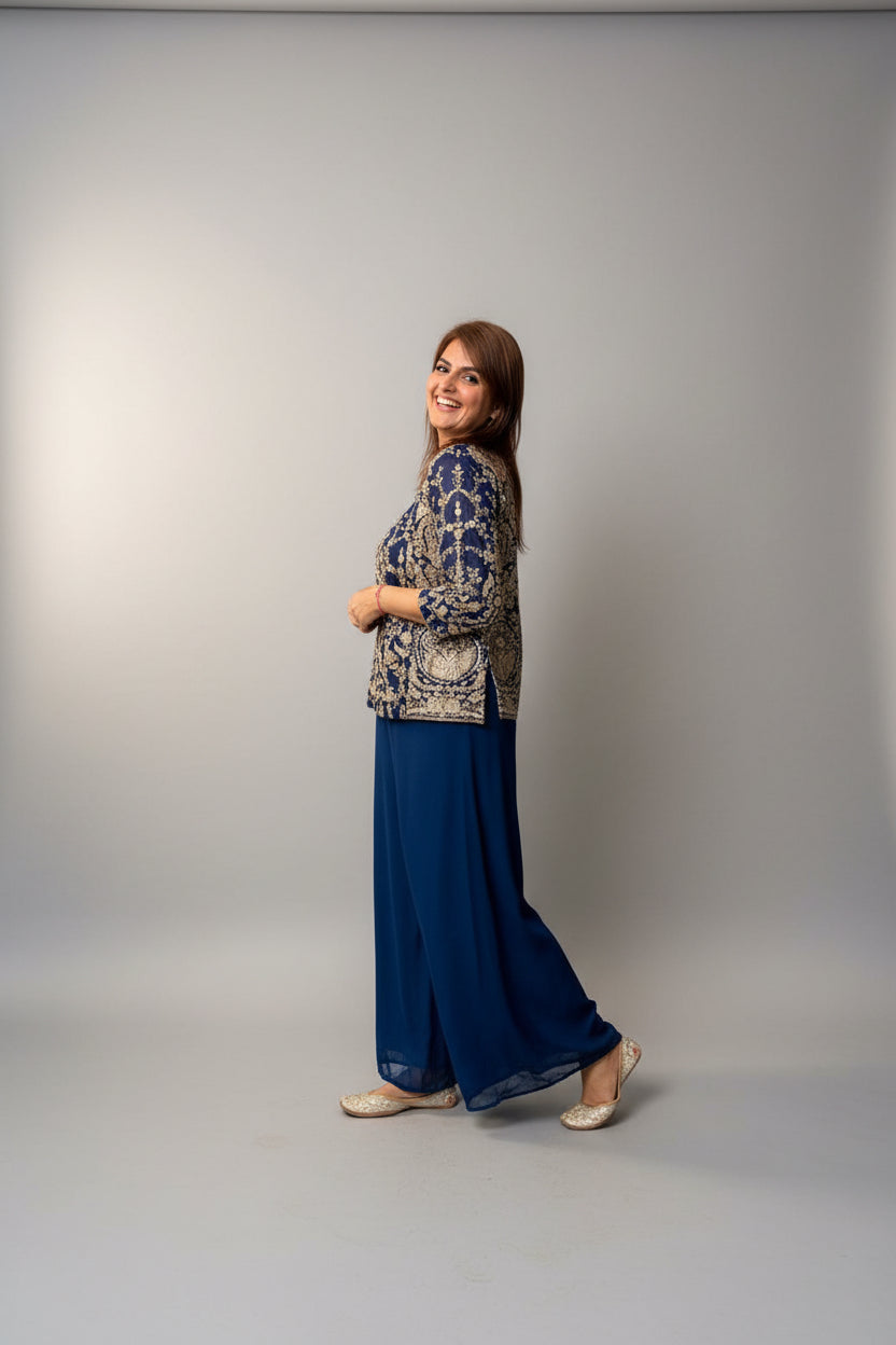 Royal Blue Festive jacket & Co-ord set