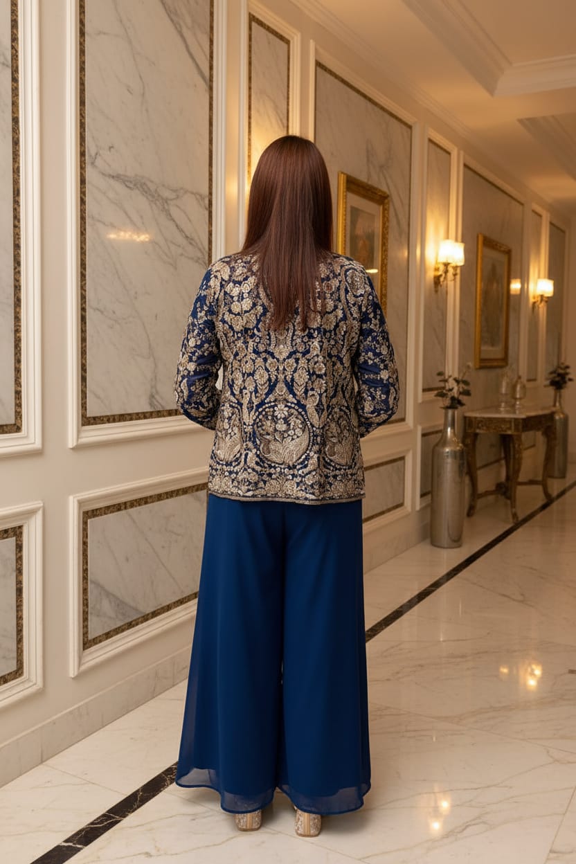 Royal Blue Festive jacket & Co-ord set