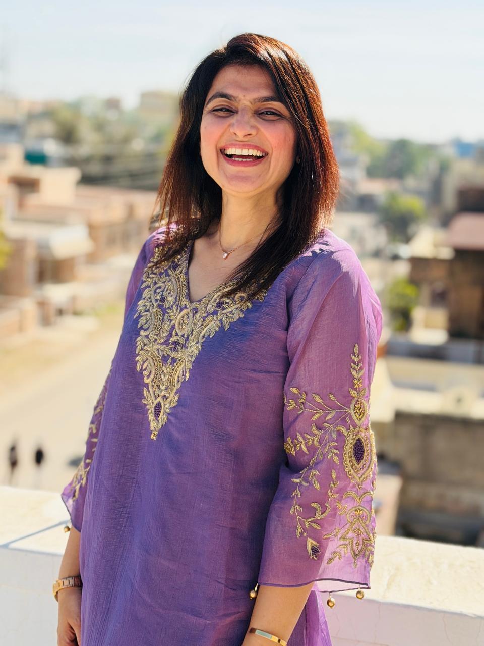 Purple Ethnic Kurta And Salwar Suit Set