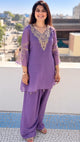 Purple Ethnic Kurta And Salwar Suit Set