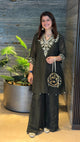 Mehandi Green Kurta And Parallel Pants Coord Set